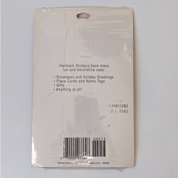 Vintage Hallmark Christmas Stickers, White Swans Green Holly, Red Envelope Seals - Picture 7 of 8